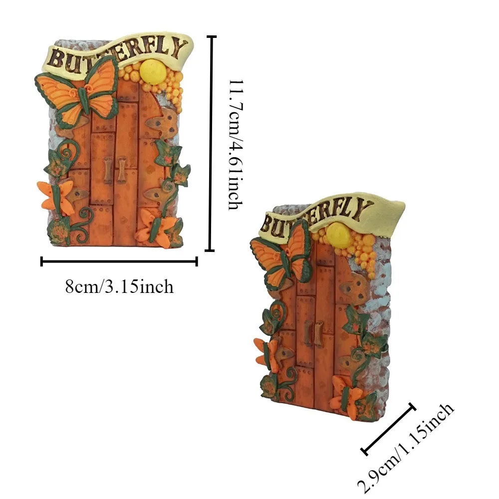 الإبداعية لطيف قزم الجنية الباب تمثال الراتنج الحرف مضحك مصغرة حديقة الباب اليدوية حديقة الجنية بوابة عيد الميلاد الديكور #6