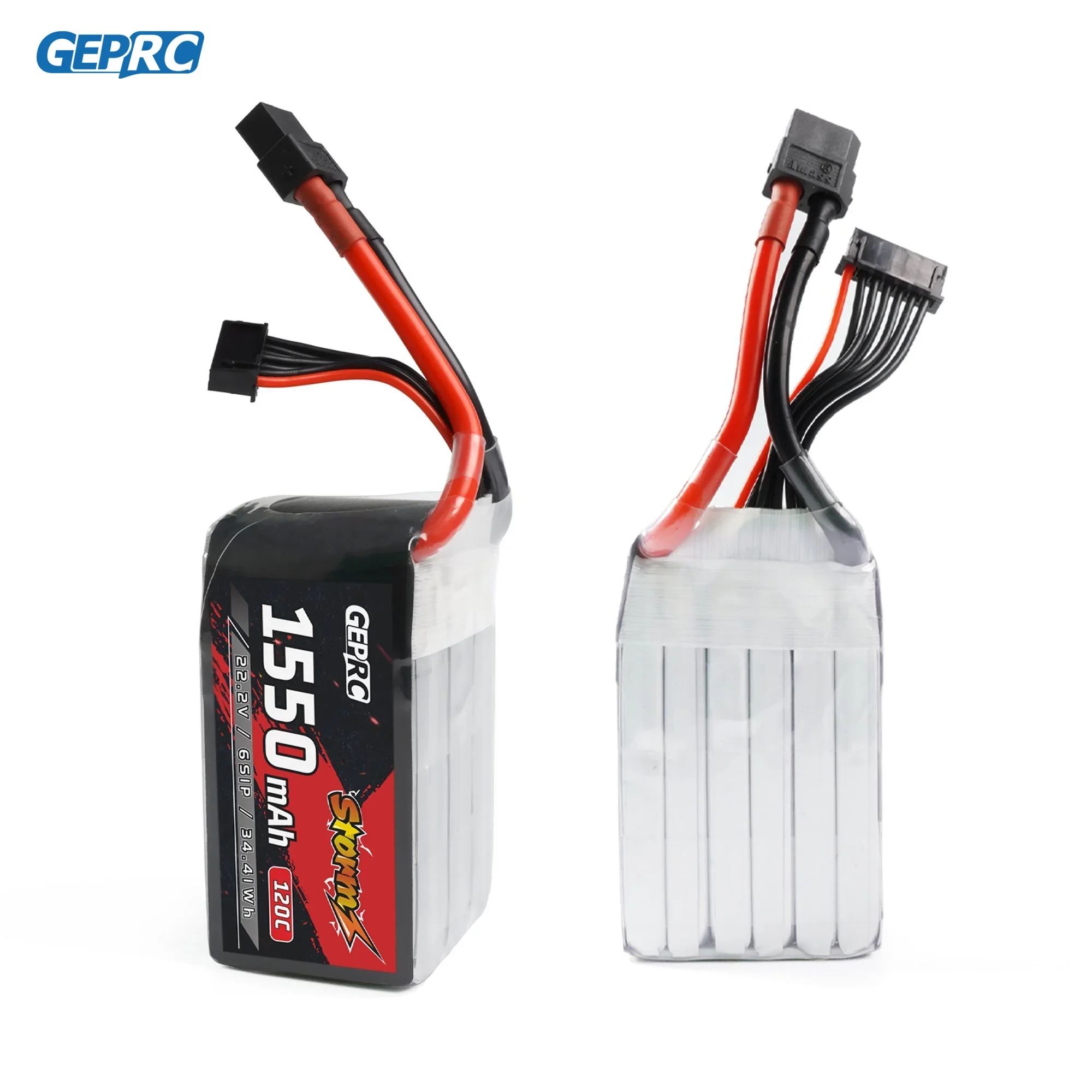 

GEPRC Storm 6S 1550mAh 120C Lipo Battery Suitable 3-5Inch 22.2V with XT60 Plug for RC FPV Airplane Quadcopter Helicopter Drone