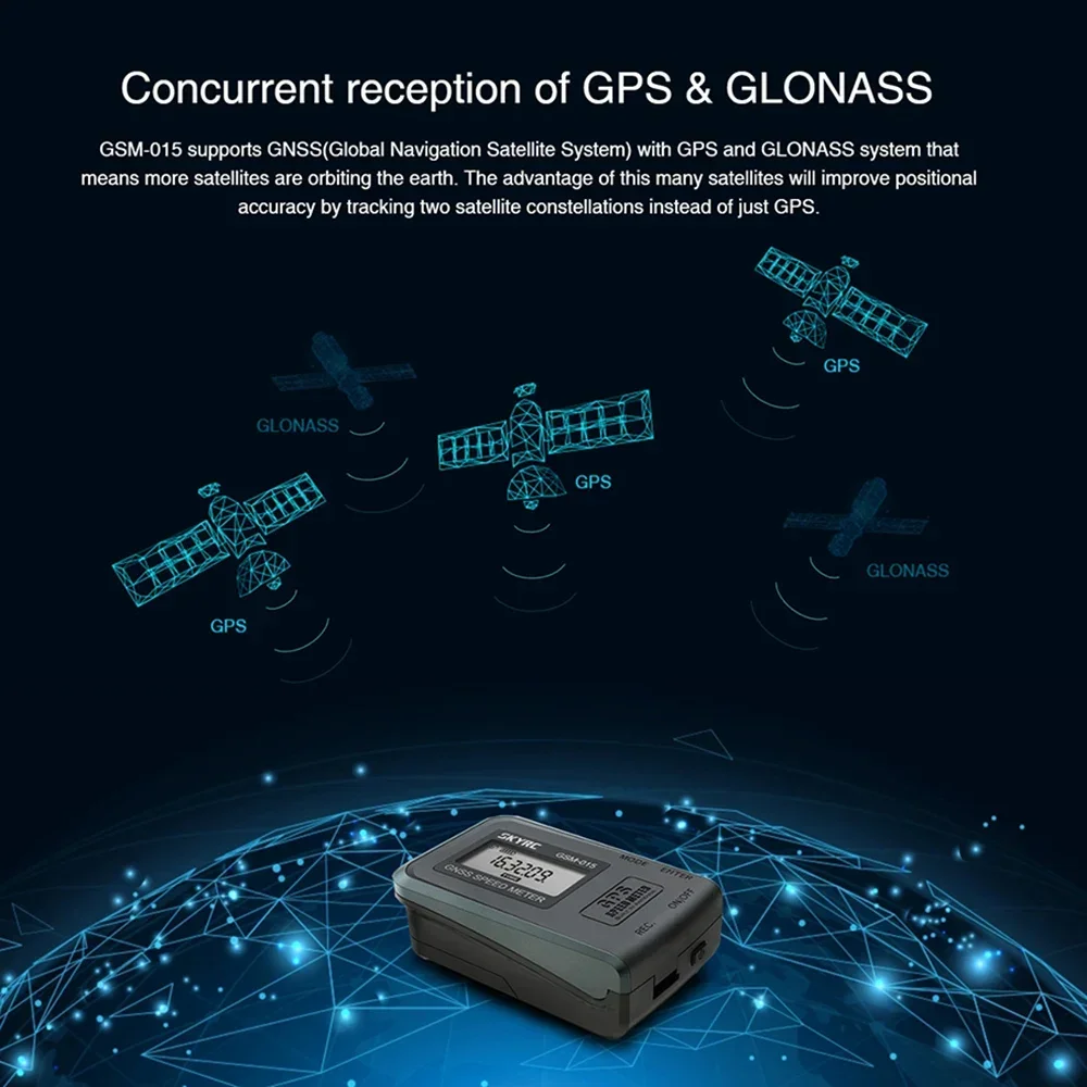 SKYRC GSM-015 GNSS GPS ความเร็วเมตรสําหรับ RC Drones FPV Multirotor Quadcopter เครื่องบินเฮลิคอปเตอร์ RC รถ