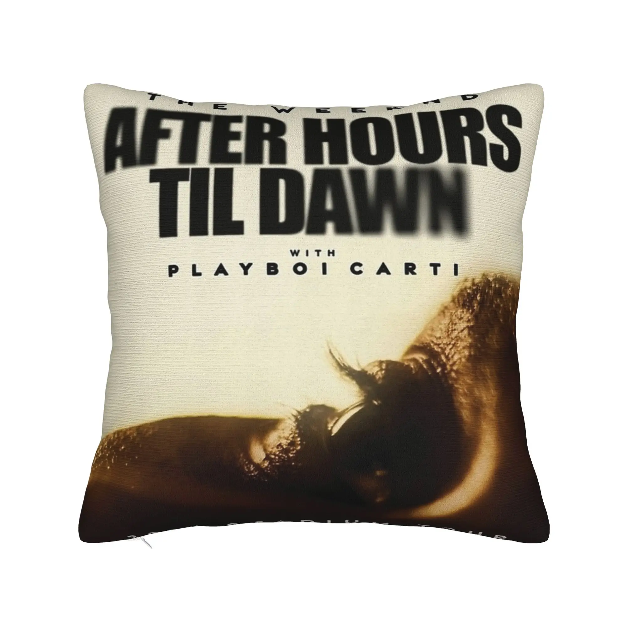 After Hours Til Down Tour The Weeknd Pillowcase Printing Cushion Cover Decorations Throw Pillow Case Cover Home Zippered 40*40cm