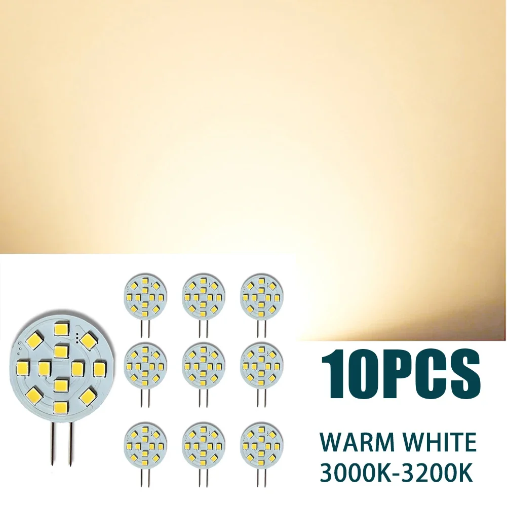 10 stücke ACDC 12 V 24 V G4 LED Lampe 2,2 W Runde Scheinwerfer Kein Flimmern Downlight Birne Boot Dunstabzugshaube Lichter Für Wohnzimmer