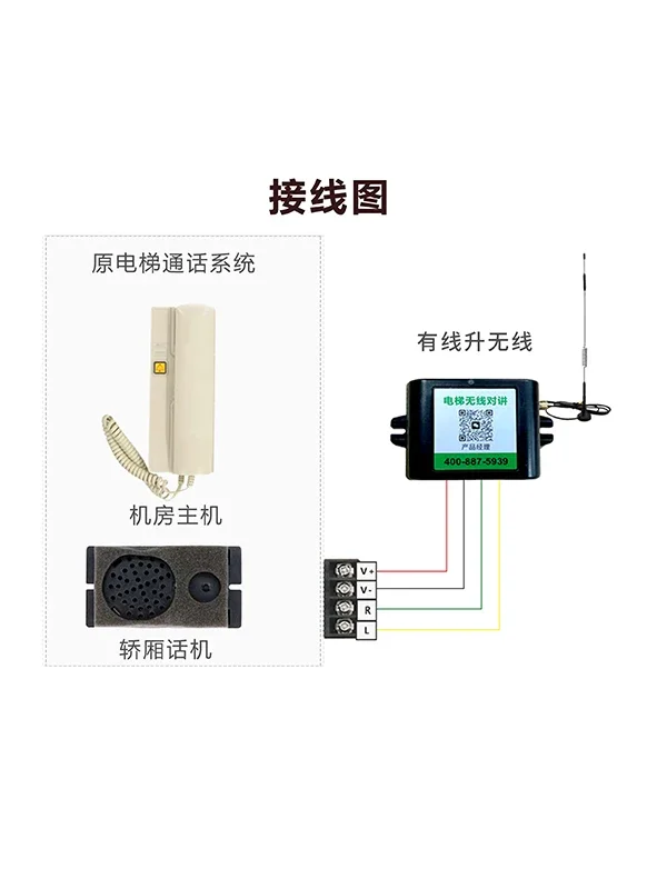 The product can be customized. Elevator wireless intercom system