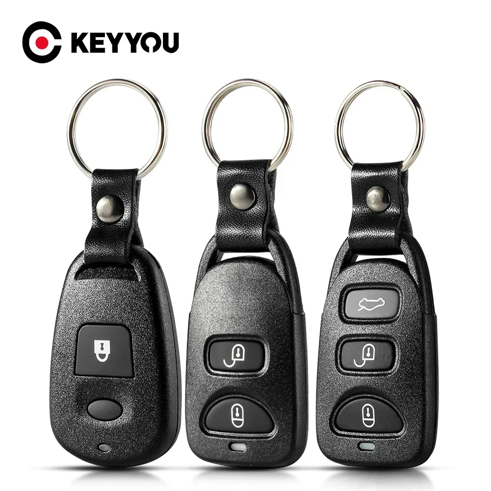 KEYYOU No Battery Holder For Hyundai Elantra Sonata Santa For Kia Carens 2+1 2 3+1 Buttons Remote Key Shell Case Fob 2+1 Button