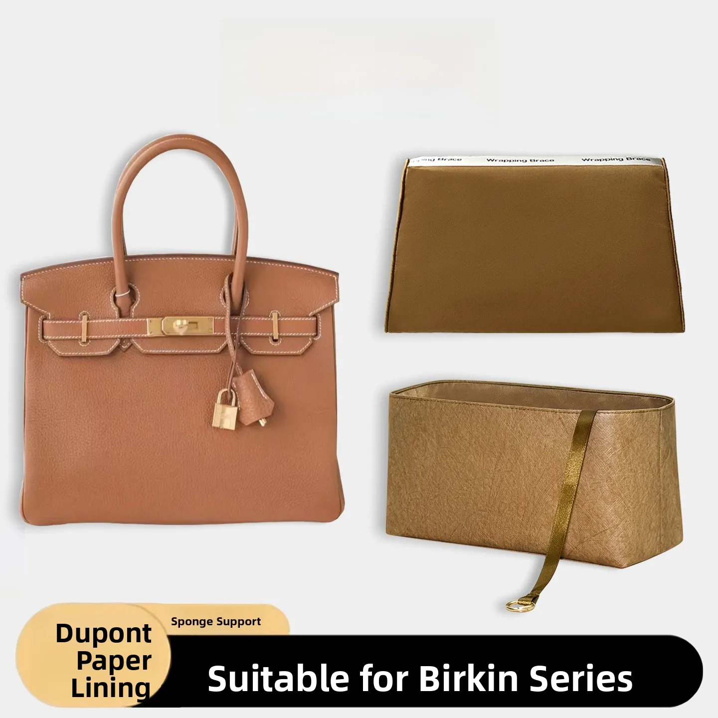 

LianMao DuPont Paper Platinum Интерьер Сверхлегкий держатель для сумок для Hermès 25 30 35bk Органайзер для хранения сумок