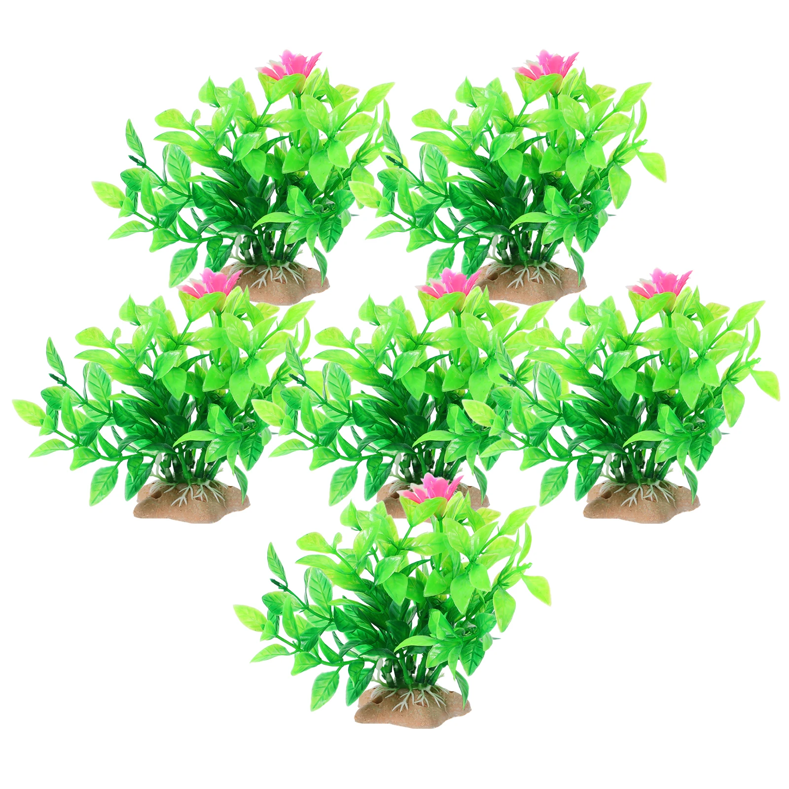 

6pcs Aquarium Fake Plants Lifelike Decorative Aquatic Plants For Fish Tank Landscaping Water Resistant Artificial Aquarium