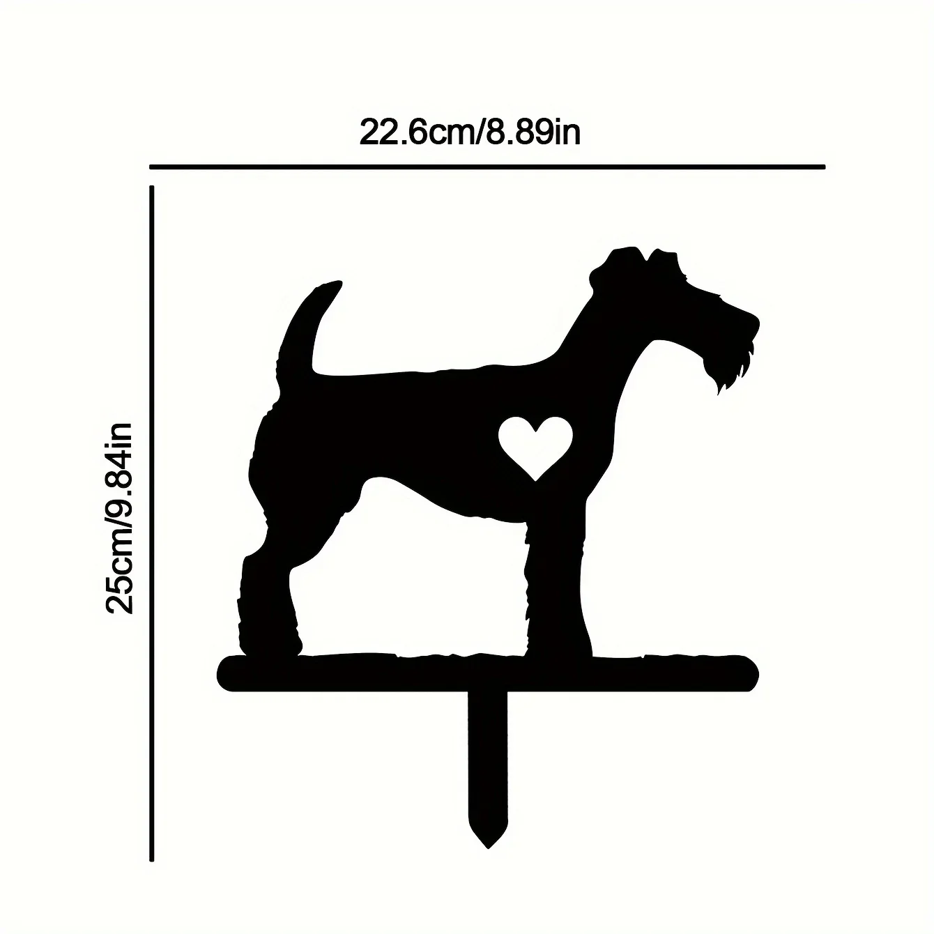 Large Schnauzer Dog Garden Stake Iron Art Silhouette Metal Yard Sign Courtyard Art  Pet Commemorative Garden Outdoor Decoration