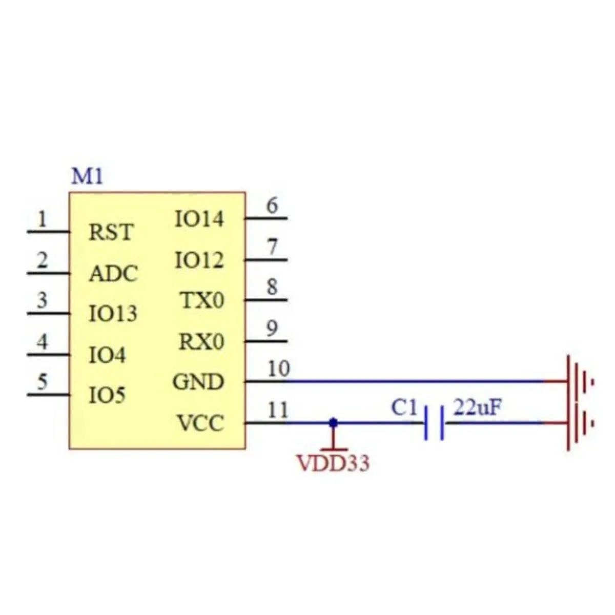 ESP-02S Wi-Fi Module TYWE2S Serial Golden Finger Package ESP8285 Wireless Transparent Transmission Compatible With ESP8266