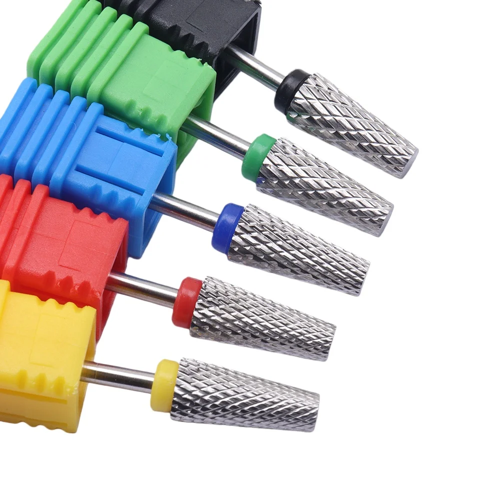 1Pcs Cross-Toothed Stainless Steel Nail Polishing Head Drill Bit