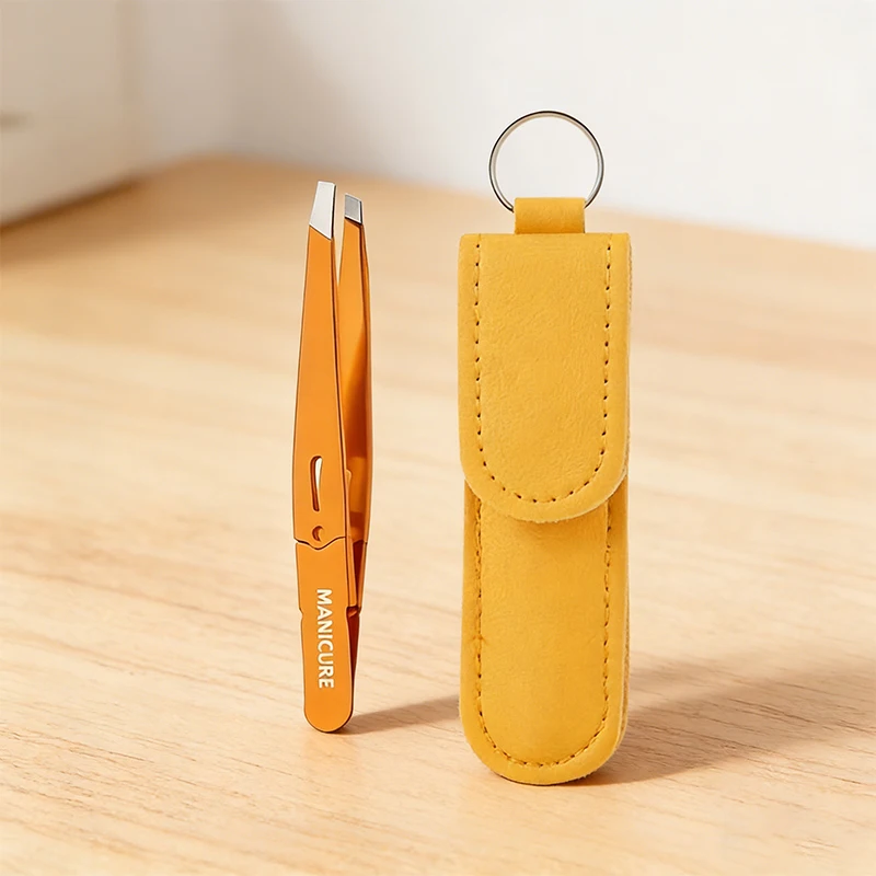 

Professional Stainless Steel Tweezers Set for Eyebrow Eyelid & Facial Hair Removal Heavy-Duty Oblique Pointed Tip with Anti-Slip