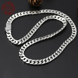 Factory Price 100% S925 Sterling Solid Silver Necklace Punk S925 Silver Jewelry Certified Men Silver Jewelry Gifts