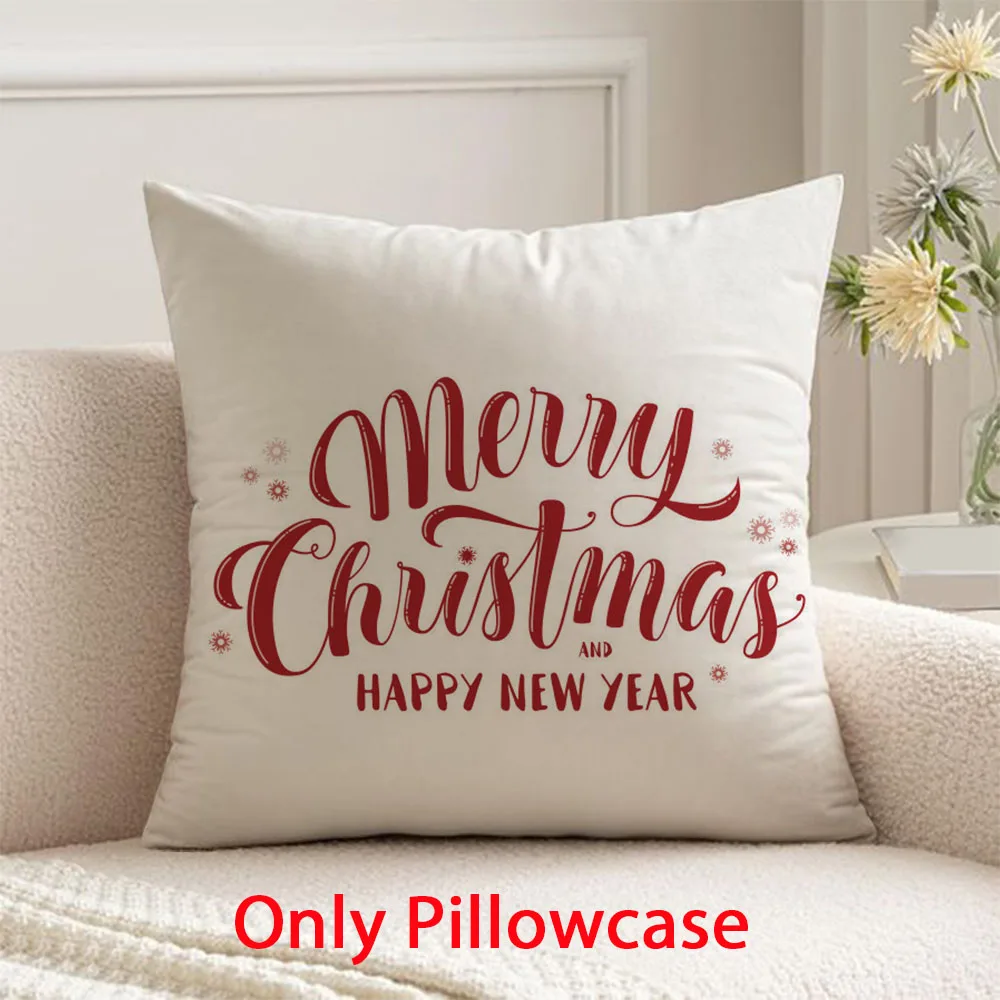 

Merry Christmas Pillow cover fall decorative 45x45 cushions cover for pillow case winter decorative cushions Happy New Year