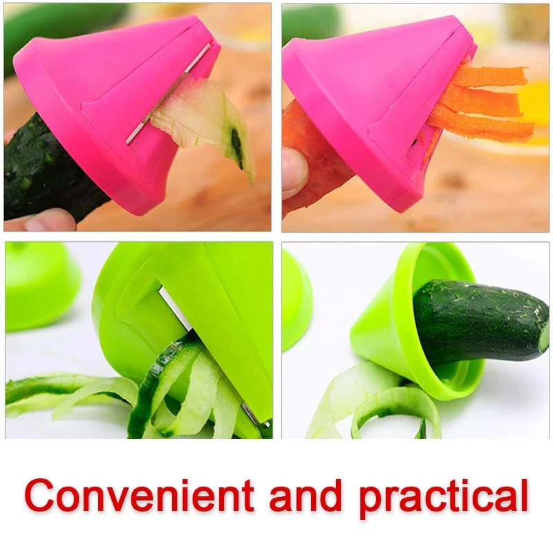 Multifunction Kitchen Tool Vegetable Fruit Spiral Shredder Peeler Manual Potato Carrot Radish Rotating Grater Kitchen Accessory