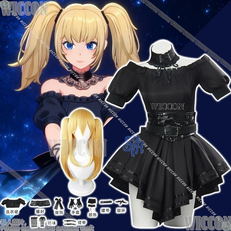 

Anime Gorrkk Cosplay Ani Girlfriend Black Lace Lolita Kawaii Jirai Kei Girls Goth Sexy Mini Lingeries Halloween Carnival Outfit