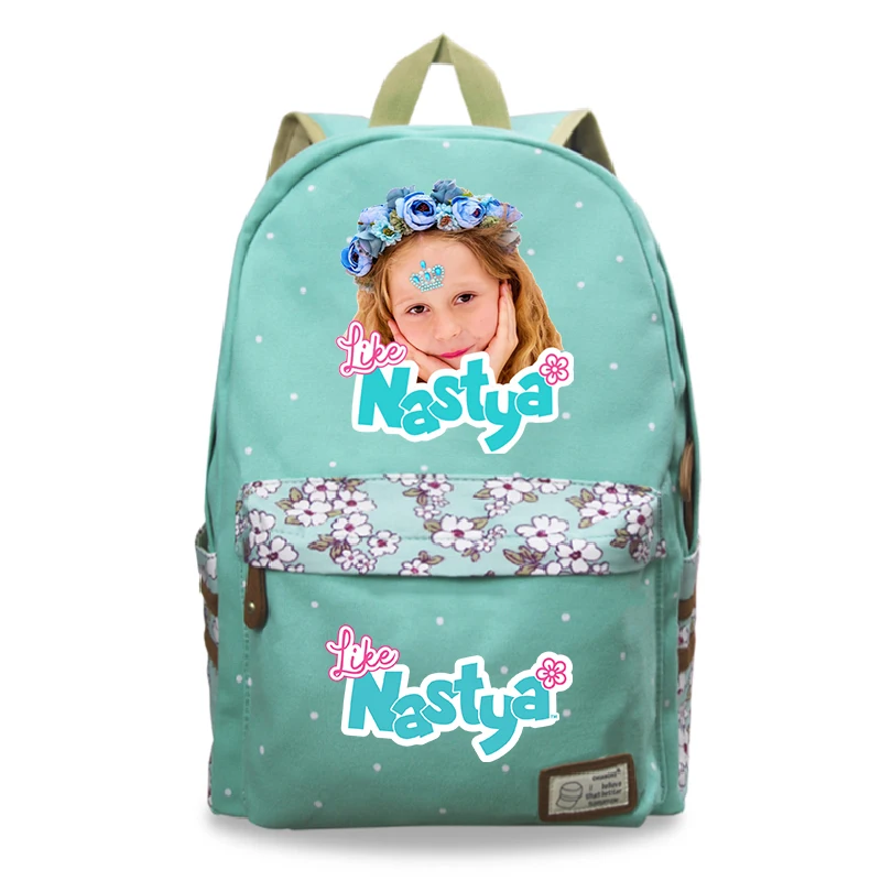 Como Nastya Impressão Schoolbag, linda menina Bookbag Padrão, de alta qualidade, estudantes, meninos, meninas Mochila, sacos do portátil