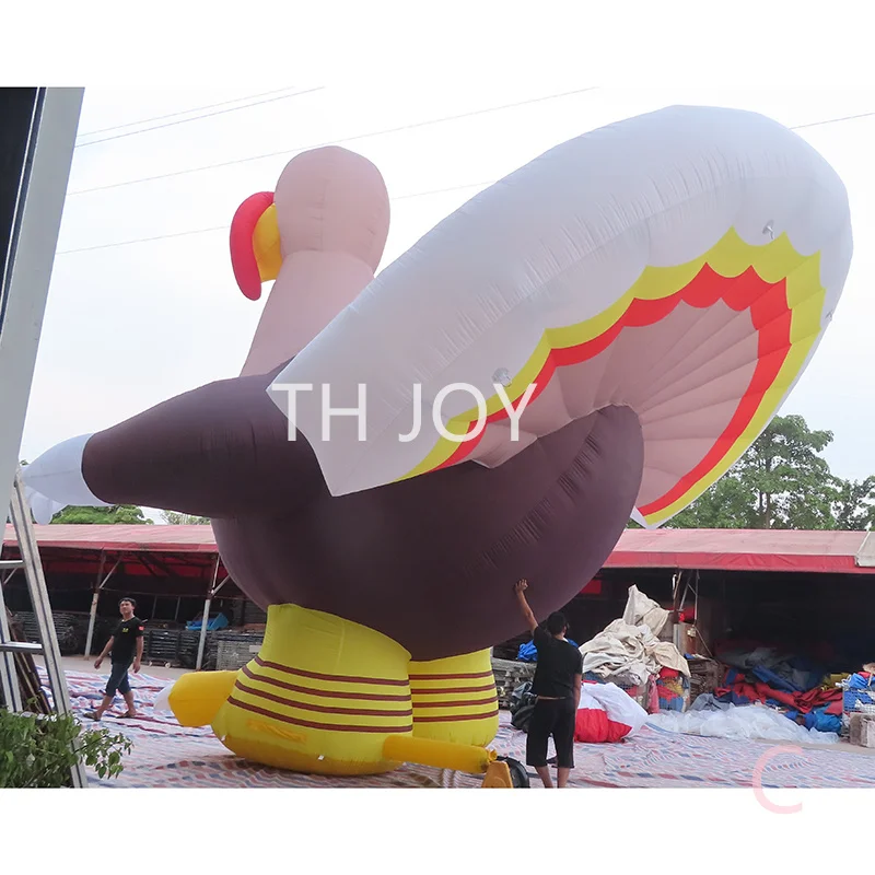 fast air ship to door, giant 8m 26ft Inflatable Turkey for Thanksgiving Outdoor Display, EyeCatching inflatable trukey model