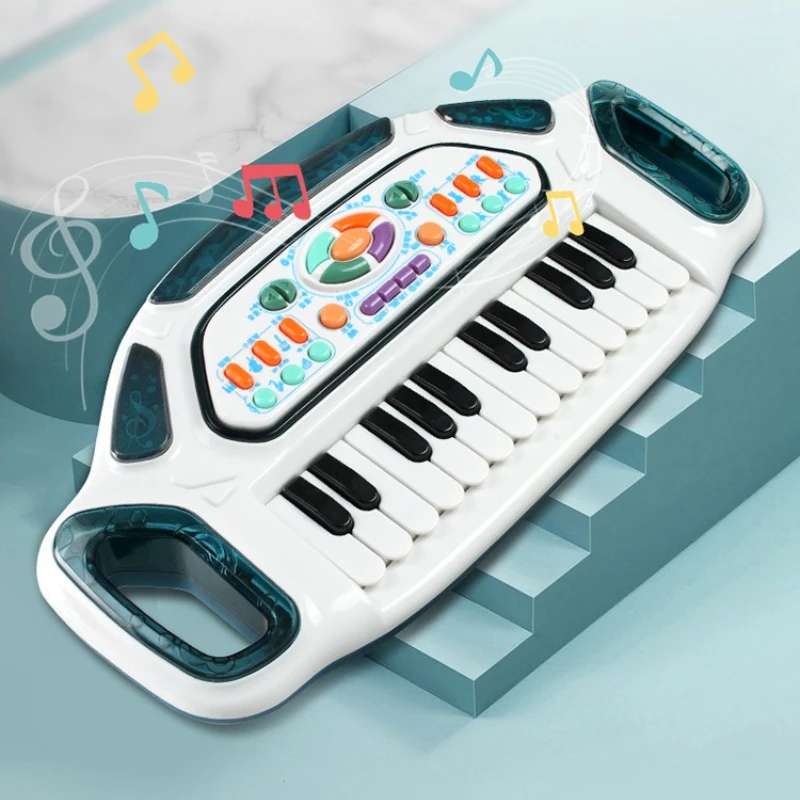 Crianças multifuncional música som luz teclado eletrônico bebê montessori educação precoce instrumento musical crianças piano brinquedo