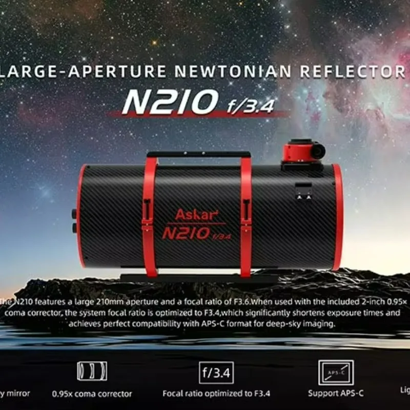 Sharpstar Askar N210 210mm Newtonian Reflector Telescope Large-Aperture Upgraded for Deep-Sky Astrophotography