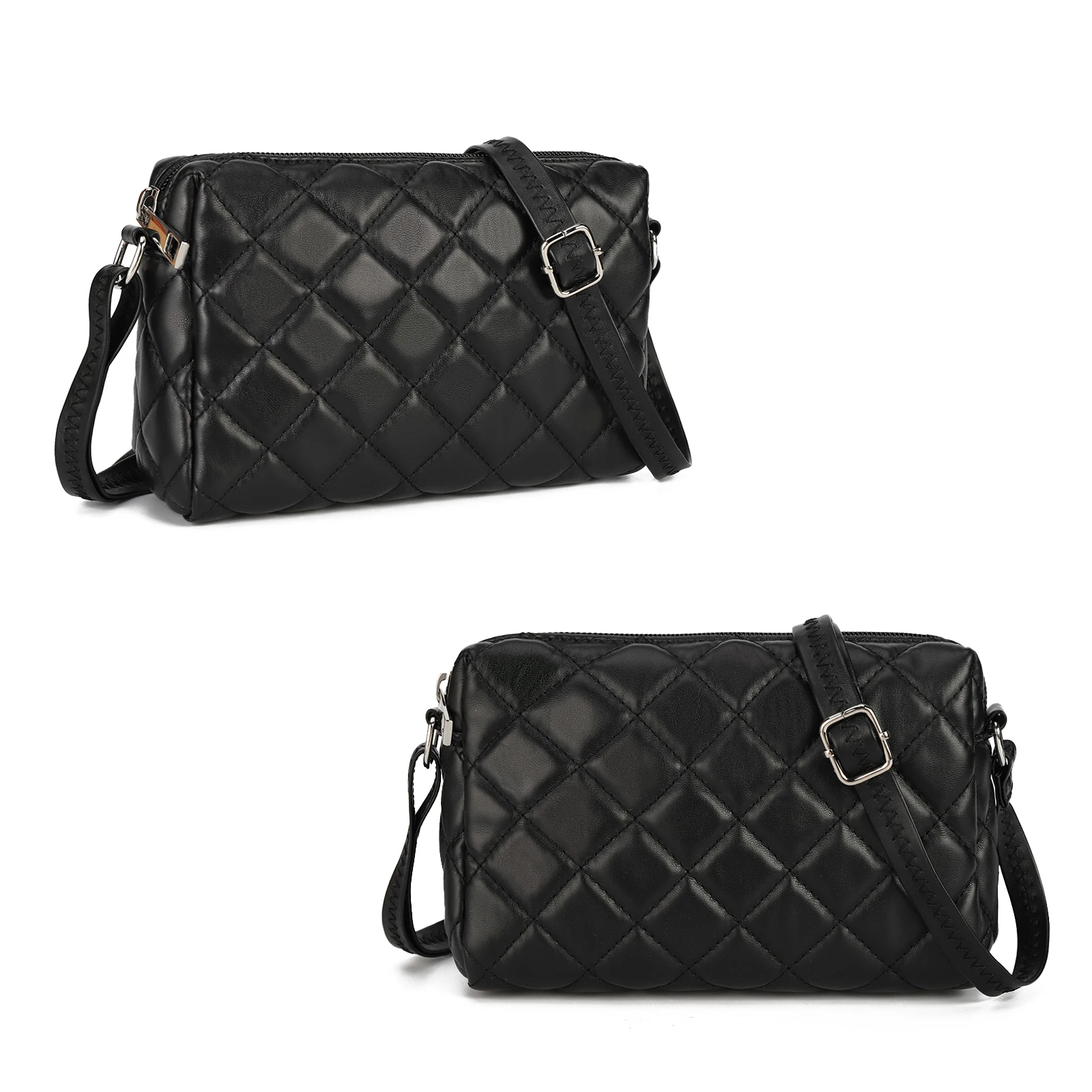 AFKOMSTWomenDiamondQuiltedCrossbodyBagSoft Faux Small Shoulder Purse Crossbody bagipperHandbagforDaily shoulder bag