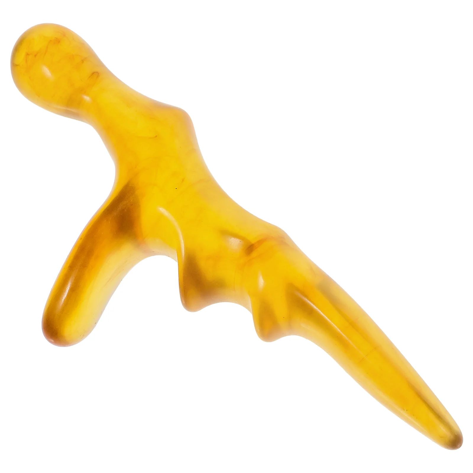 

Ergonomic Foot Reflexology Massager Stick Light Brown Alleviates Fatigue Soothes Pressure Points Portable Design for Head Neck