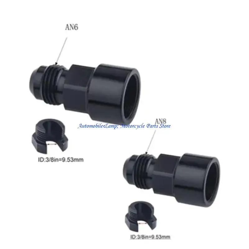 

H7BD Aluminum 6AN 8AN Male Flares to 3/8" Or 5/16" Quick Disconnect Female Fitting Adapters Oil Adapter