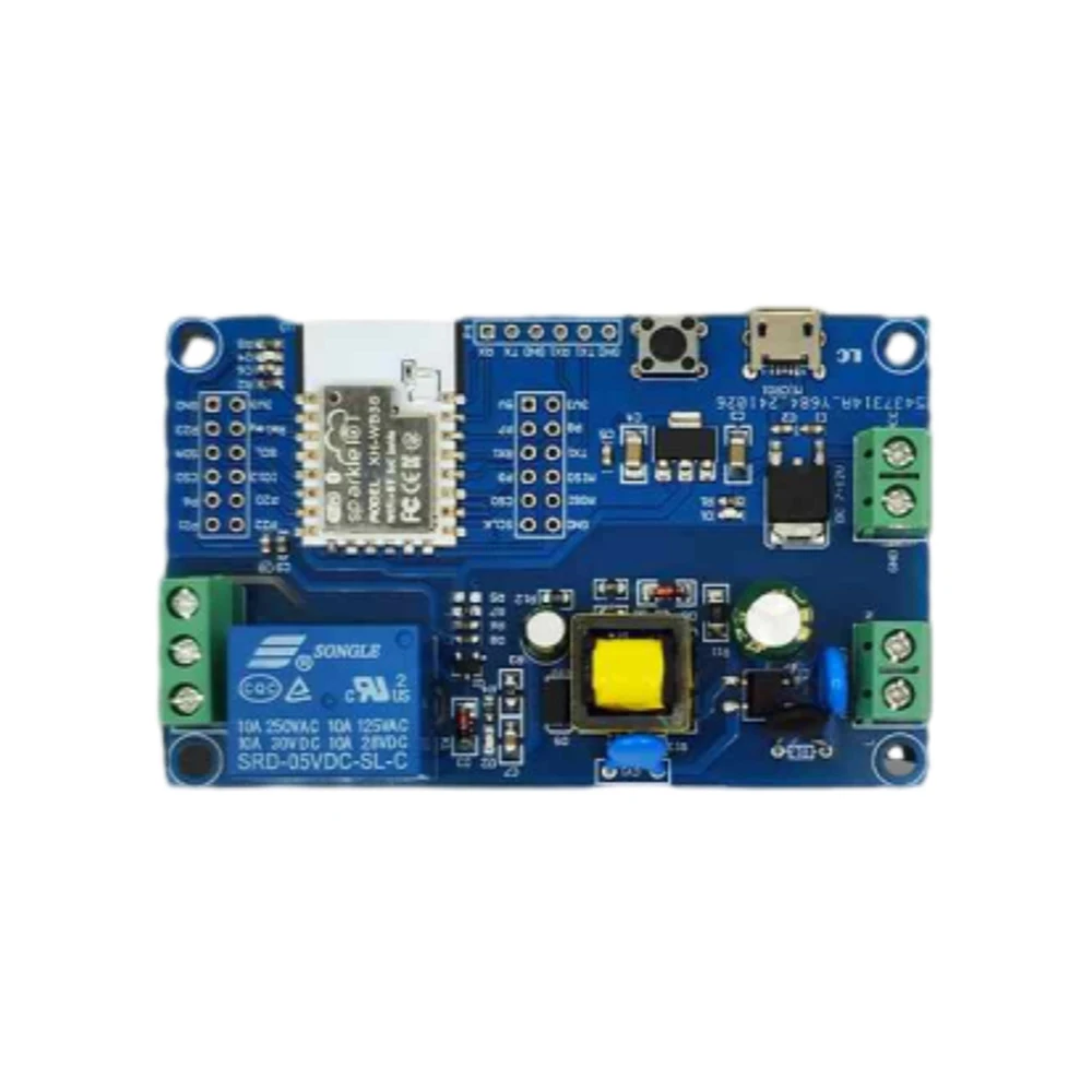 AC90-250V/DC7-12V/USB5V Power Supply BK7238 On Board WB3S WIFI Bluetooth-compatible Single Relay Board WIFI+BLE Iot Development