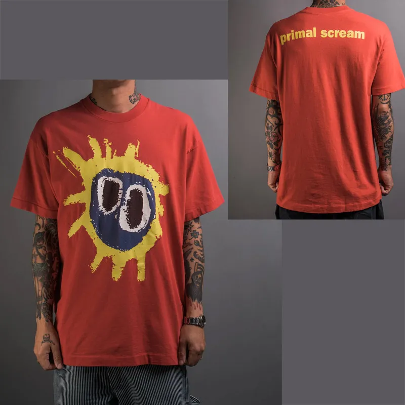 1984 British Acid Rock Primal Scream Original Call Band Casual T-shirt Men's and Women's Luxury Band Brand Top 2026 New