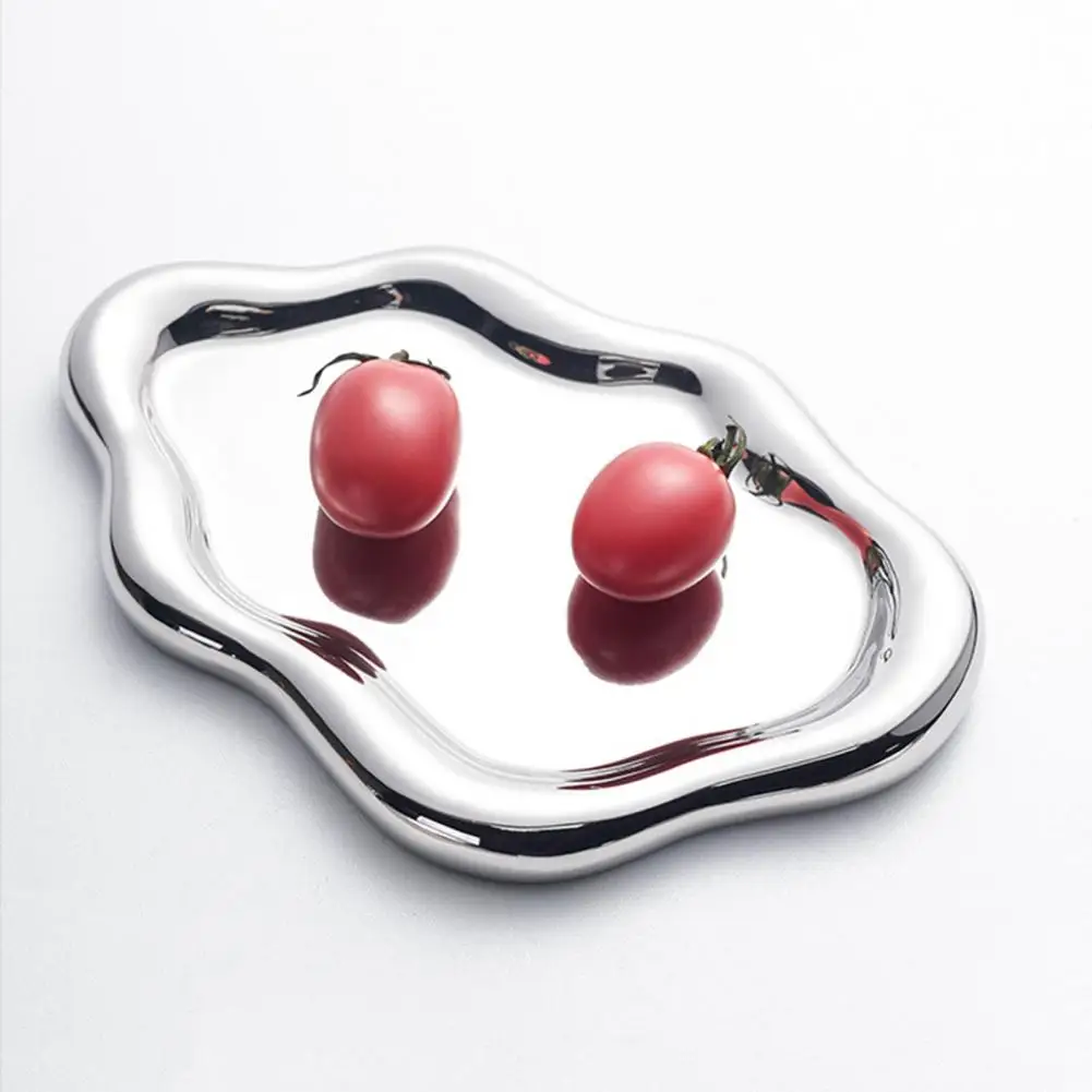 Ceramic Jewelry Tray Trinket Dish Vanity Key Holder For Women Ring Holder Dish Silver Plate Bowl Room Decor Birthday Gift