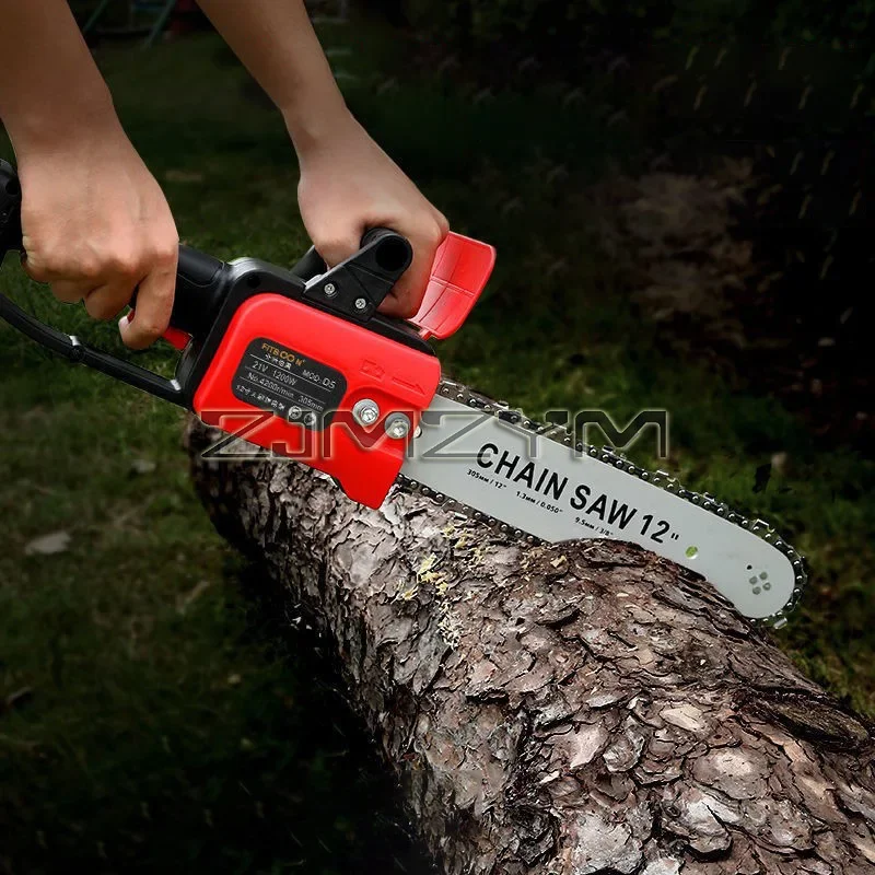 12-Inch Brushless Portable Chainsaw Garden Timber Felling Saw Cutter Power Tools Cordless Chainsaw