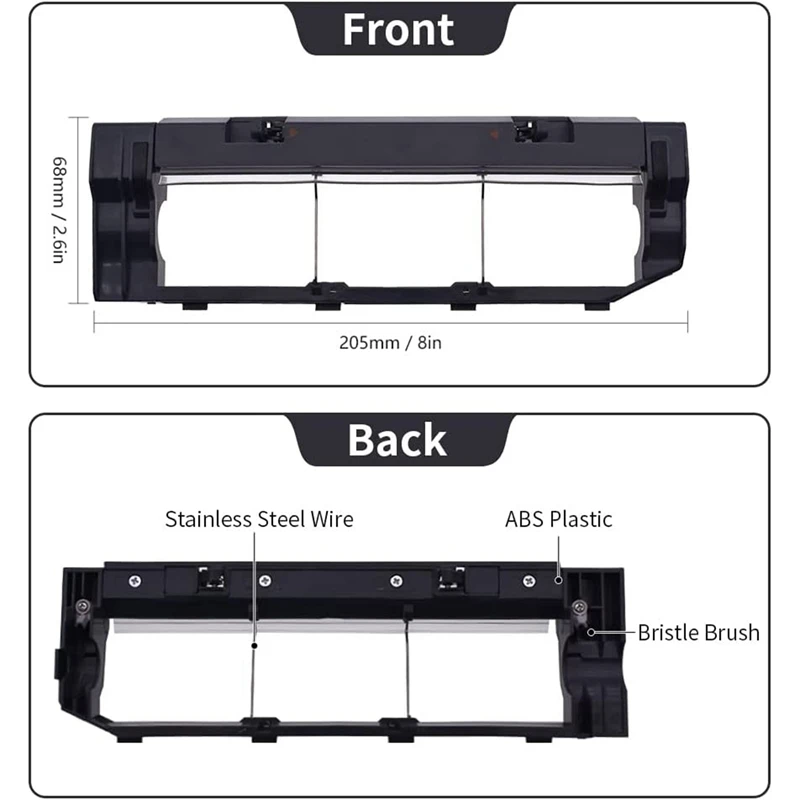 ABWQ Main-Brush-Cover-For-Xiaomi-Roborock-S6-Maxv,-S6,-S6-Pure,-E4,S4-Max,-S4,-S5-Max,-S5,-E35-And-E2-Robot-Vacuum-Parts