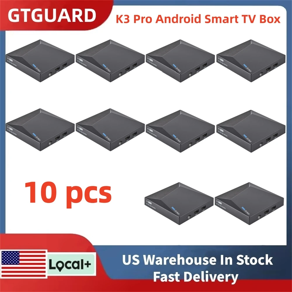 

10PCS We2USat K3 Pro Android Smart TV Box Streaming Media Player Build in WiFi+Voice Remote Control Better Than Vseebox V5 PRO Free Ch