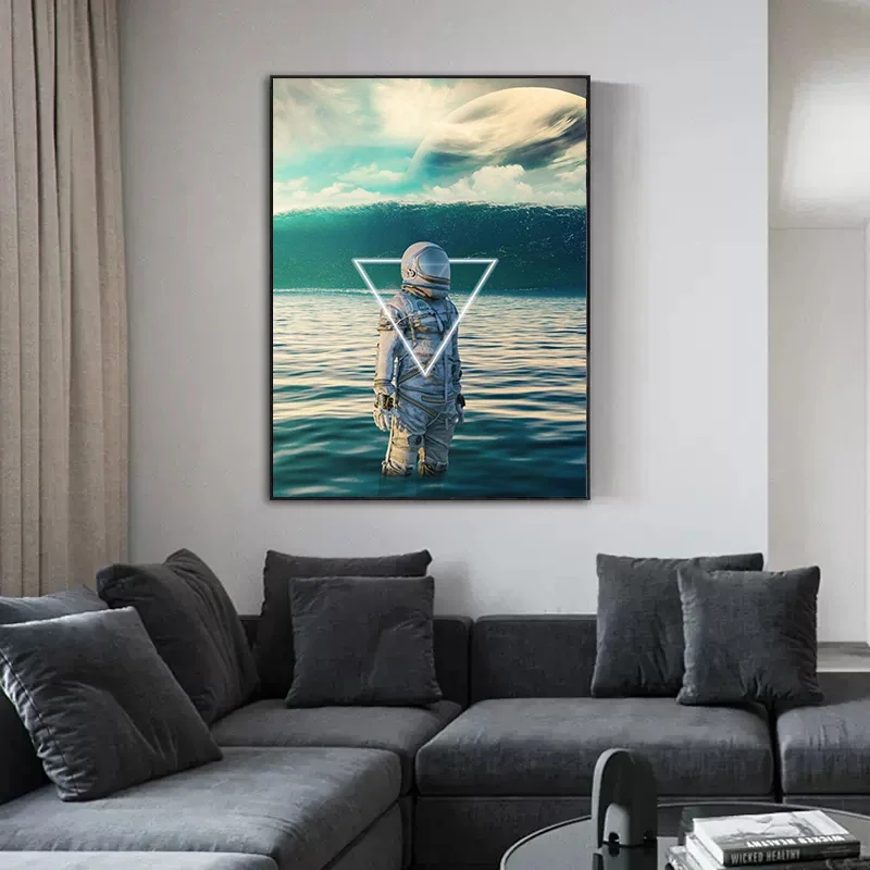 فيلم الخيال العلمي الكلاسيكي بين النجوم، طباعة قماش عالية الدقة، ملصق فني جداري قديم، مناسب للمنزل، غرفة المعيشة، ديكور الغرفة