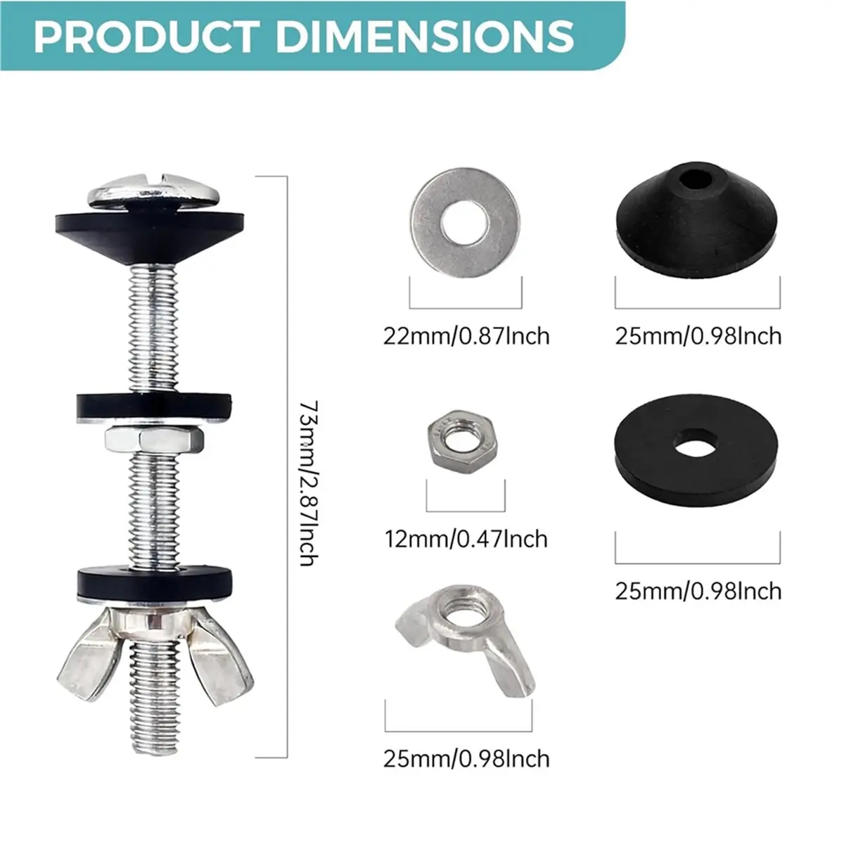 

【frki】 Универсальный комплект прокладок для унитаза к чашу, подходит для большинства 2-дюймовых и 3-дюймовых герметичных обратных клапанов для смыва унитаза