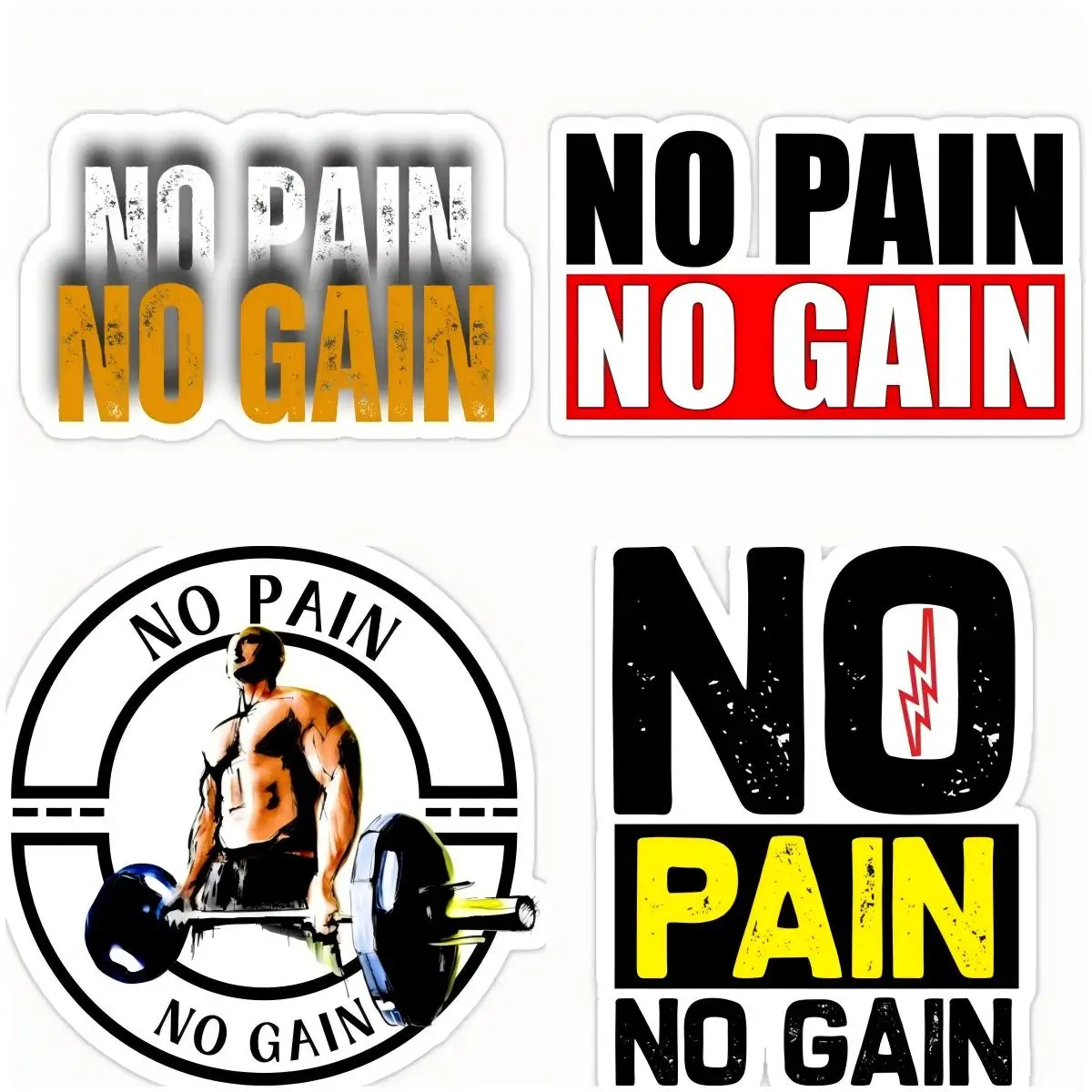

NO PAIN NO GAIN Vinyl Decals for Car Wall Bike Motorcycle Car Stickers Waterproof Car Accessories