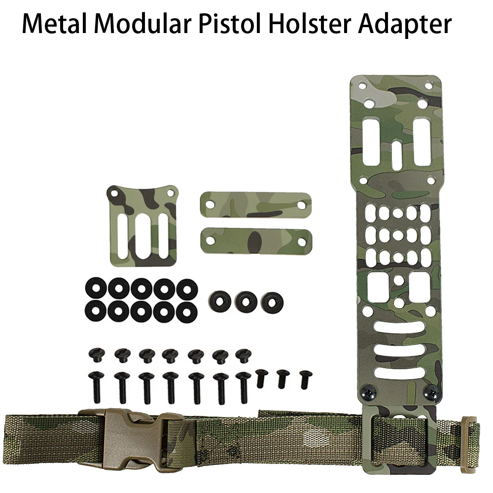 Metal Modular Pistol Holster Adapter Compatible QLS Platform Holster Drop Leg Band Hunting Airsoft Quick Pull Draw
