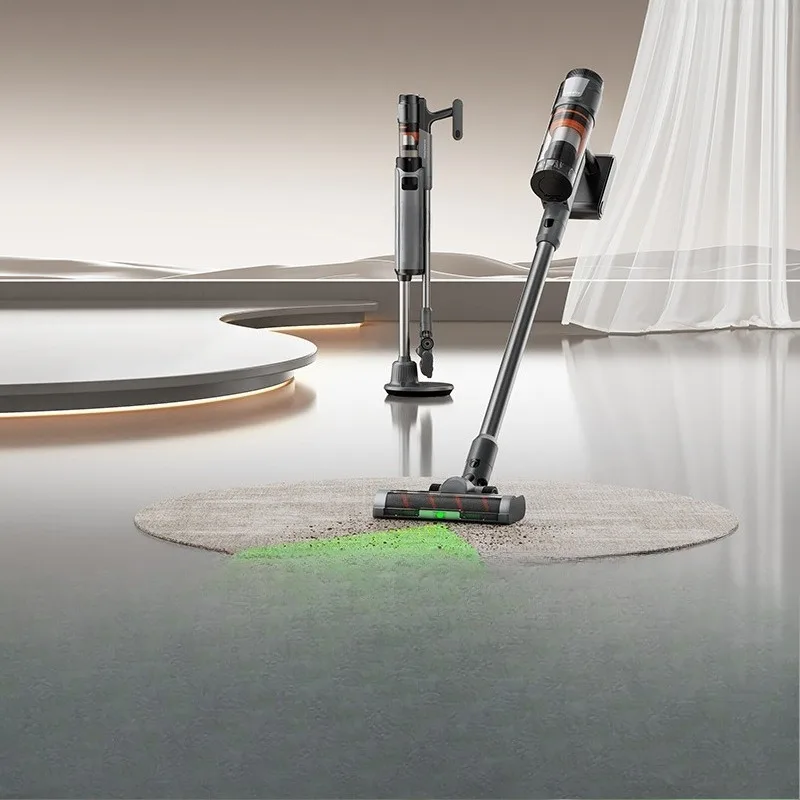 

Self-collecting vacuum cleaner household large suction long battery life wireless handheld green V400pro