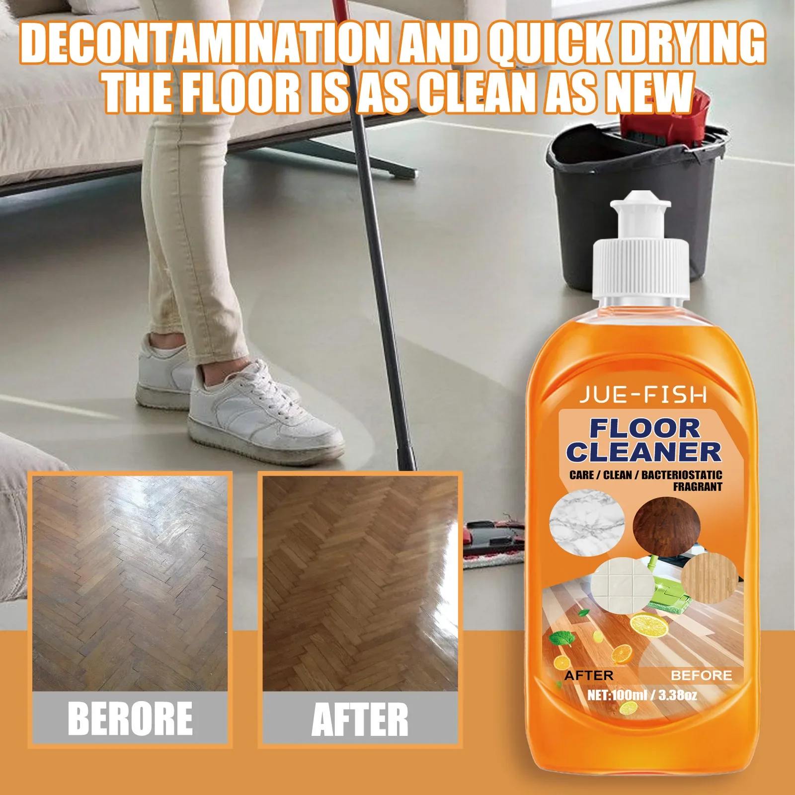 Floor Polishing Agent Dirt Stain Removal Wooden Floor Renovating Ceramic Tiles Polishing Brighten Ceramic Tiles Cleaning Liquid