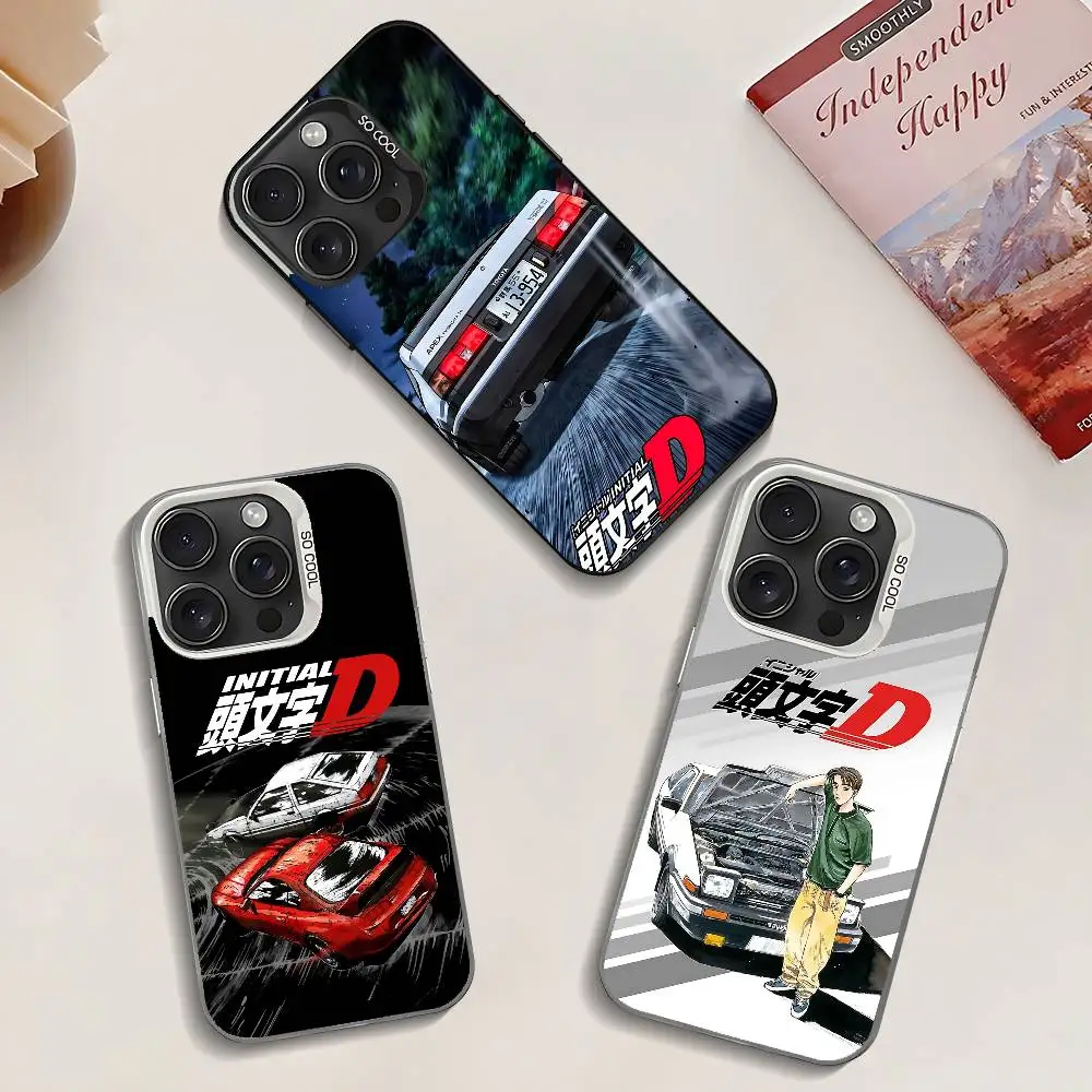 

Anime I-Initial D Cool Phone Case For IPhone 17 16 15 14 13 12 11 Pro Max Plus Color Shockproof Back Silver Cover