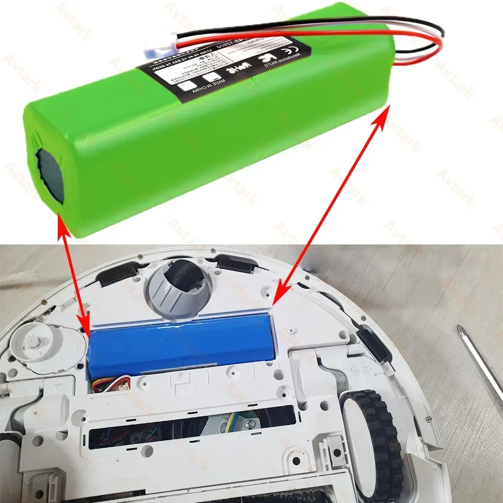 NEW Original Lydsto R1 12800mAh Rechargeable Li-ion Battery Robot Vacuum Cleaner R1 Battery Pack with Capacity 5.2A/6.5A/12.8A