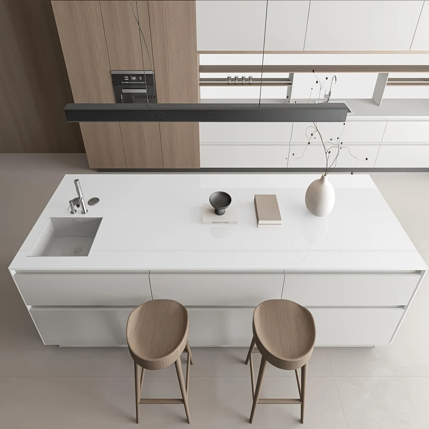 1 Roll DIY Vinyl Pearl Film Self-Adhesive Waterproof Wallpaper White High Gloss Kitchen Wall Stickers for Room Furniture Paste