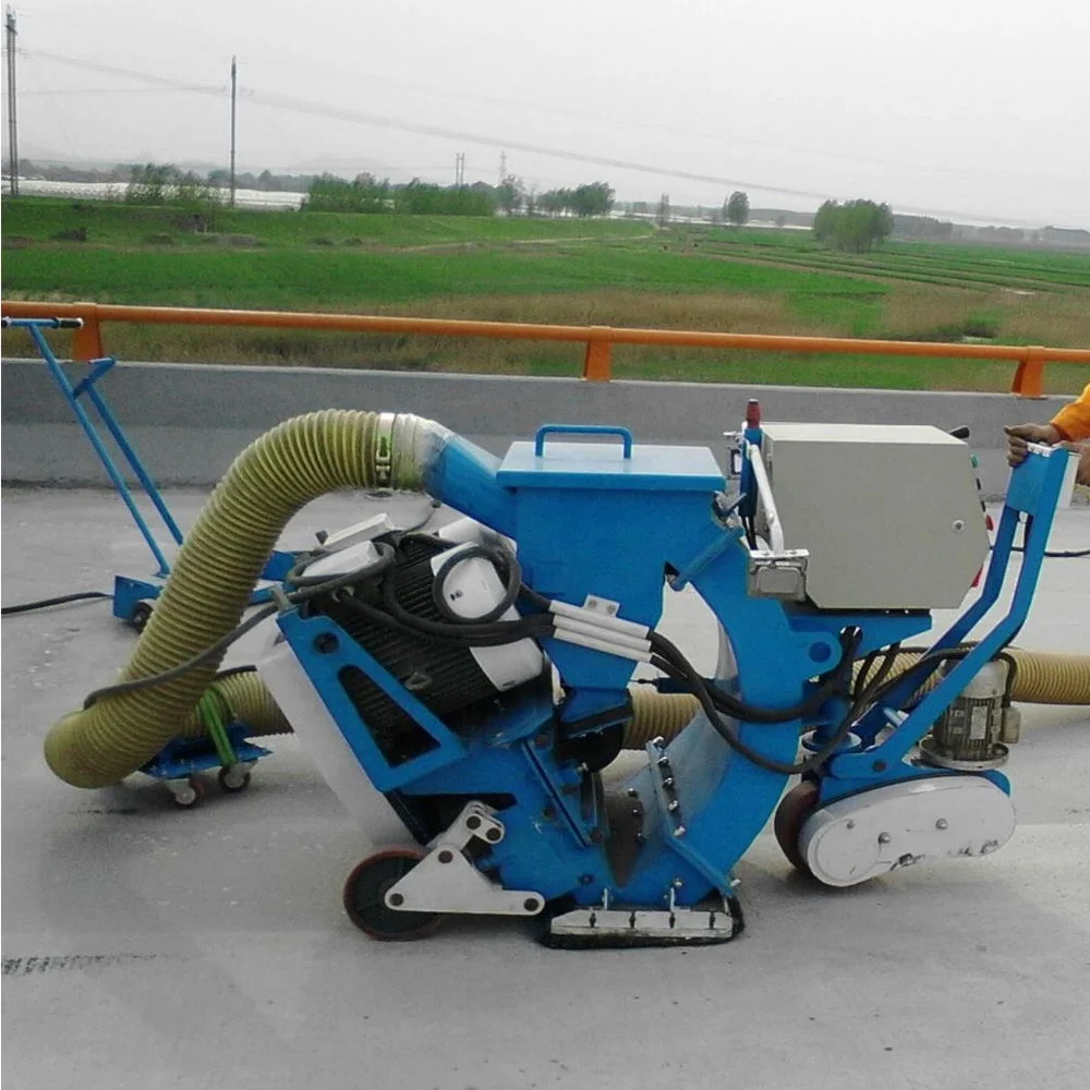 Penjualan Panas Harga Bagus Mesin Pembersih Semen untuk Penghapusan Rambu Jalan KLRO850 Industrial Portable Road Shot Blaster