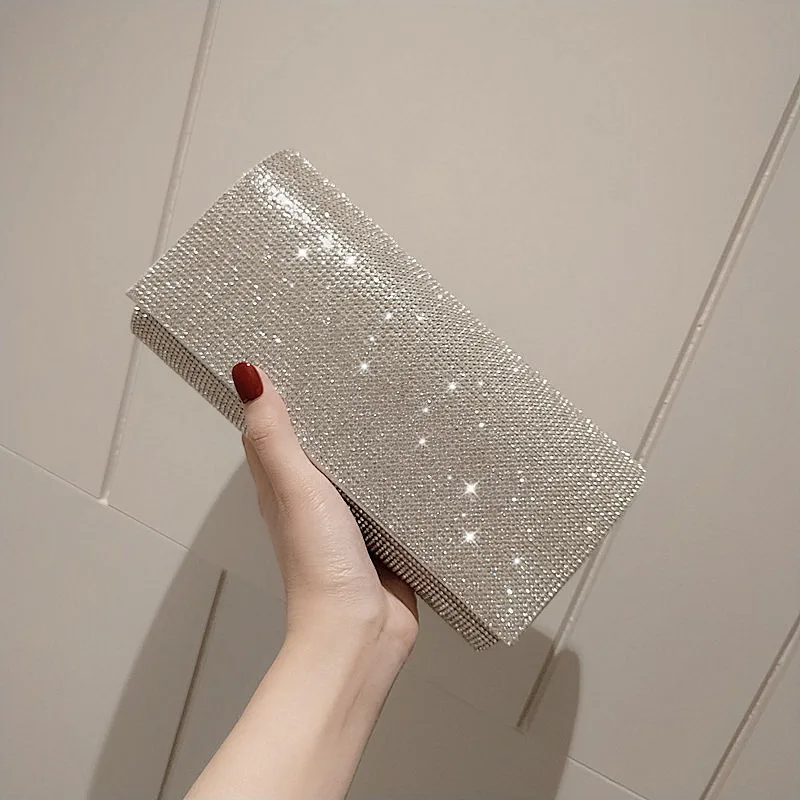 New Fashion Women Diamonds Evening Bag Female Clutch Design Brand Luxury Shoulder Bags Party Handbags Shiny Purse Messenger Pack