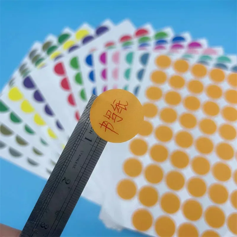 Colour Circular Dots Marking Stickers Can Be Handwritten Autohesion Packaging Sealing Tag Paper 15cm Large Size Sticky Note