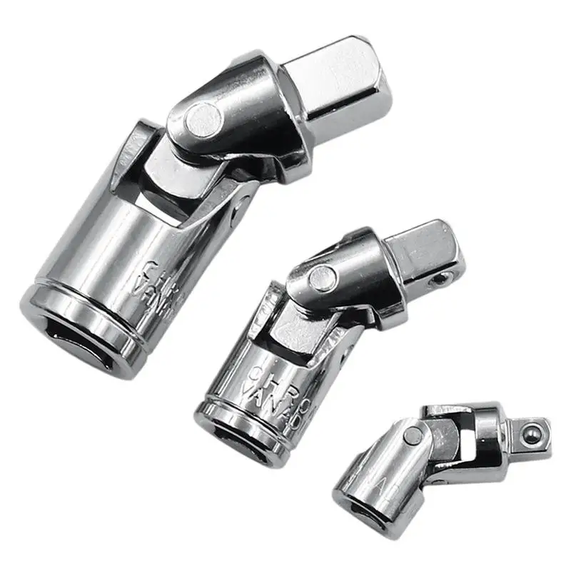 

3PCS Universal Joints Metal Driveable Universal Joints Universal Sleeve Manual Tool Multipurpose Swivel Drive Adapter Swivel