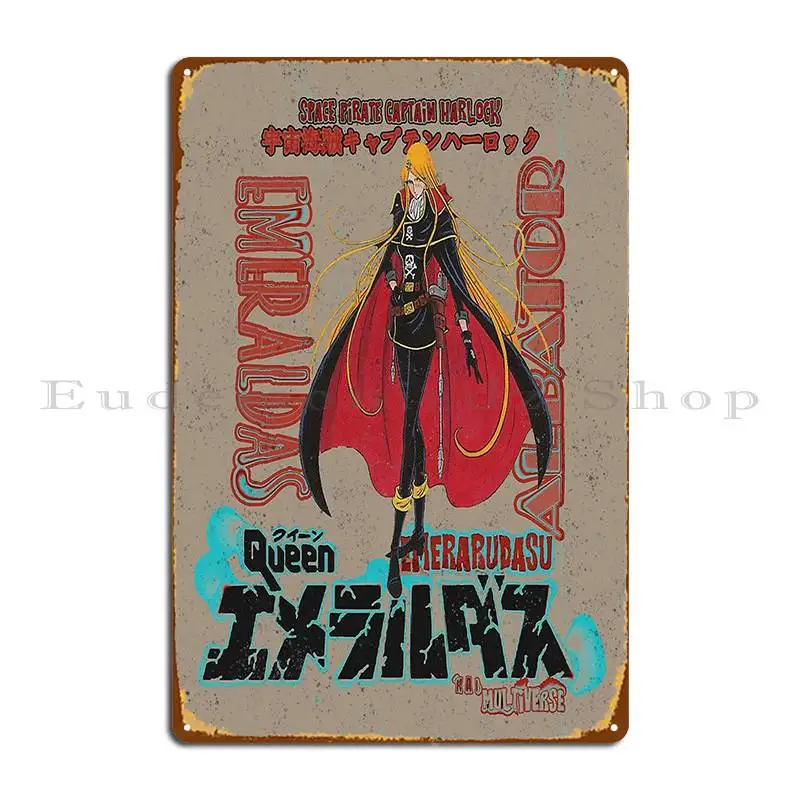 Vintage espacio pirata albator Esmeraldas carteles de Metal crear placas diseño impreso pared cueva cartel de estaño cartel