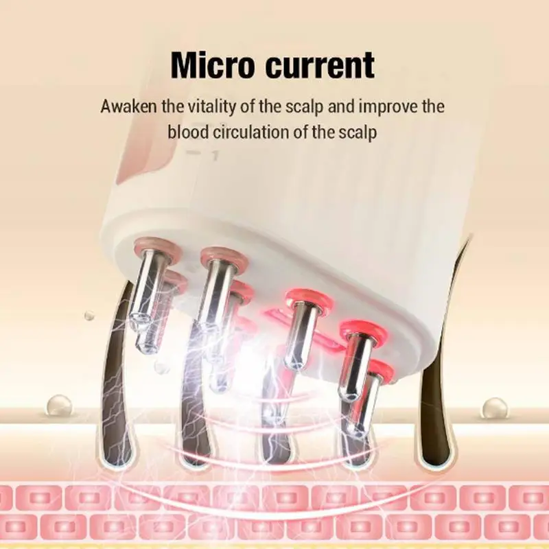 الكهربائية فروة الرأس مدلك زيت الشعر قضيب فرشاة إعادة نمو الشعر تصفيف الحل دليل مشط علاجات فروة الرأس فرشاة أداة #3