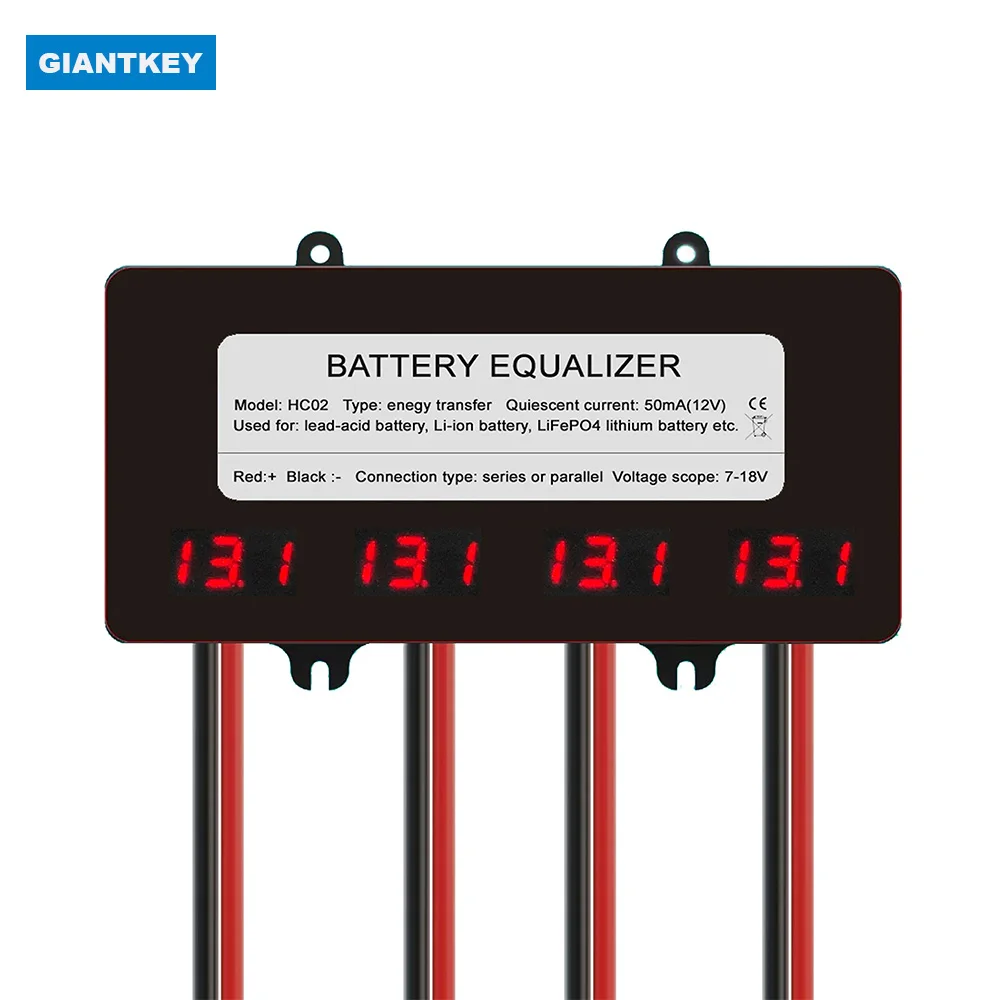 

GIANTKEY BMS Smart Battery Equalizer 10A Current Active Voltage Balancer Li li-ion lifepo4 LTO Lead Acid Battery LED Display