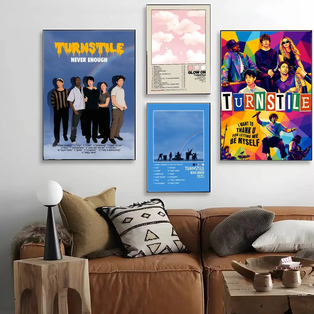 Hardcore Punk Band T-Turnstile Poster HD Decorative Wall Art for Living Room Bedroom Café Stylish Home Décor Gift