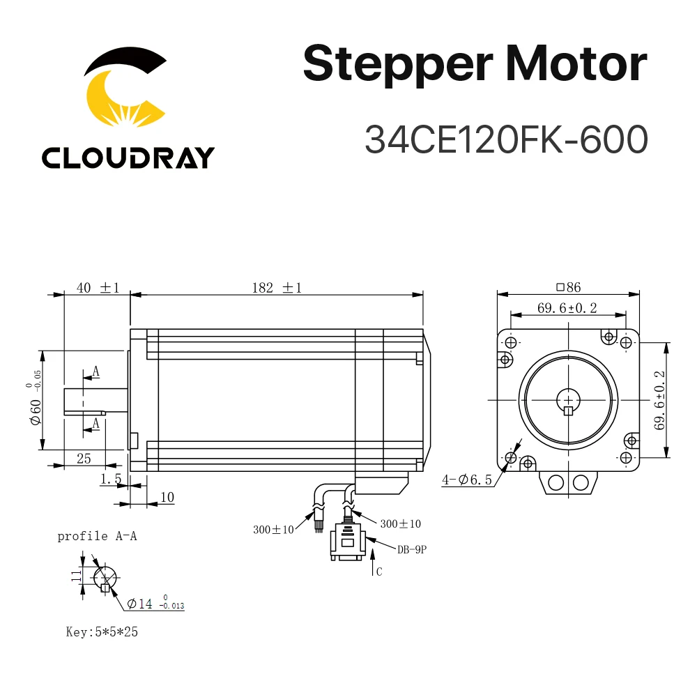 Nema 34 Closed Loop Stepper Motor 12N.m 6.0A 2 Phase Servo Motor with Encoder High Torque for CNC Engraving Milling Machine