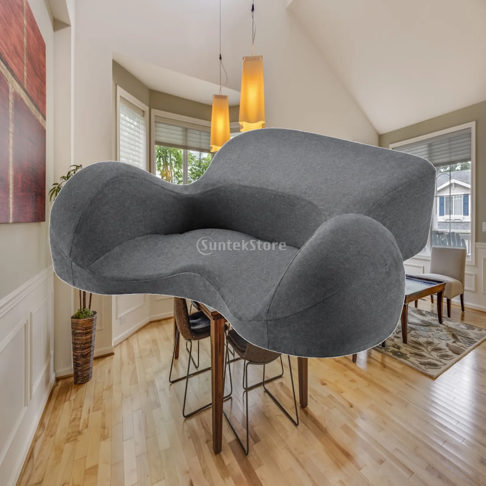 High Resilience Foam Meditation Cushion with Ergonomic Contoured for seat for Comfortable Floor Sitting During Yoga and Reading