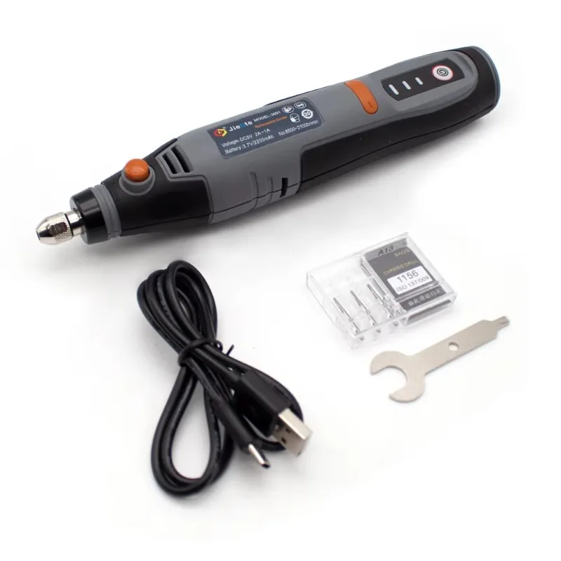 Auto Windshield Repair Punch 2000mAh Rechargeable DC5V Electric Reamer Drill Belt 3PCS 1156 Drill Bit 8500-21000RPM